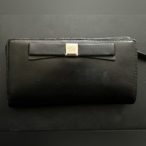Kate Spade Black Bifold Bow Wallet